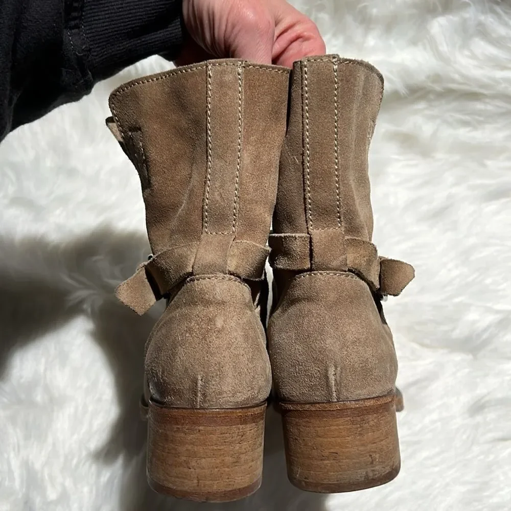 J.Crew $198 Pull‎ On Boots in Tan Suede Size 6. B30B